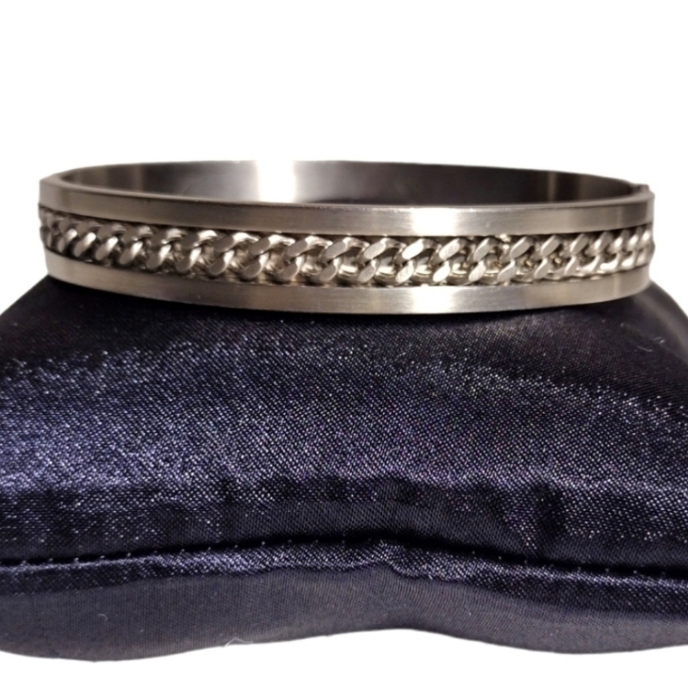 Men's Stainless Steel Cuff Bracelet NWOT